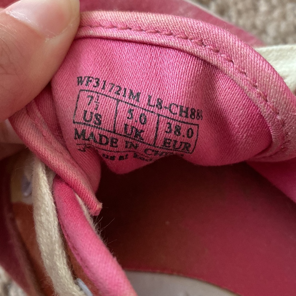 Keds Women's Sneakers in Pink and Yellow - Picture 5 of 6